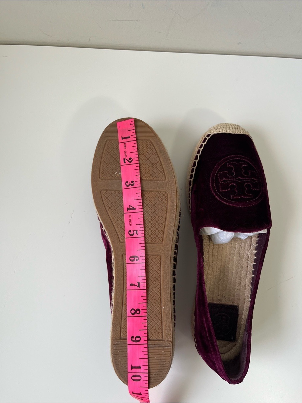 TORY BURCH VELVET PLATFORM ESPADRILLE SIZE 10.5 - Picture 8 of 8